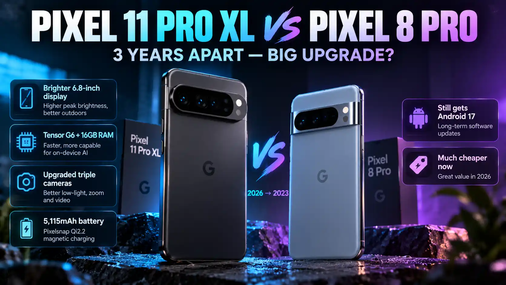 I tested the Pixel 11 Pro XL against the Pixel 8 Pro. Here’s why it’s time to finally upgrade I tested the Pixel 11 Pro XL against the Pixel 8 Pro. Here’s why it’s time to finally upgrade