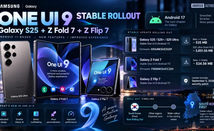 The Galaxy S25 and Z7 series are joining Samsung’s stable One UI 9 rollout